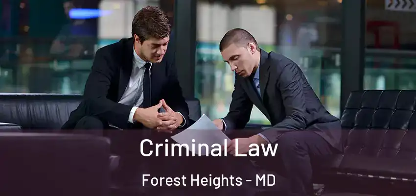 Criminal Law Forest Heights - MD