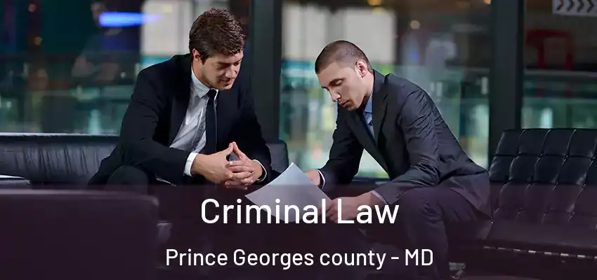  Criminal Law Prince Georges county - MD