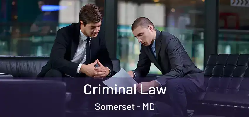Criminal Law Somerset - MD